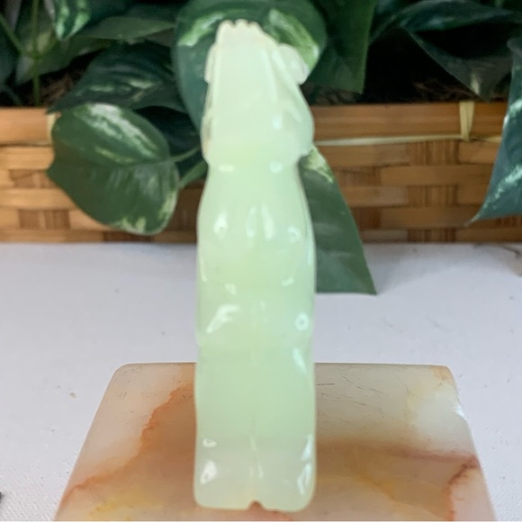 Chinese Jade Foo Dog Dragon Figurine Carved Mythical Beast Auspicious Animal 2.5 - Picture 3 of 16
